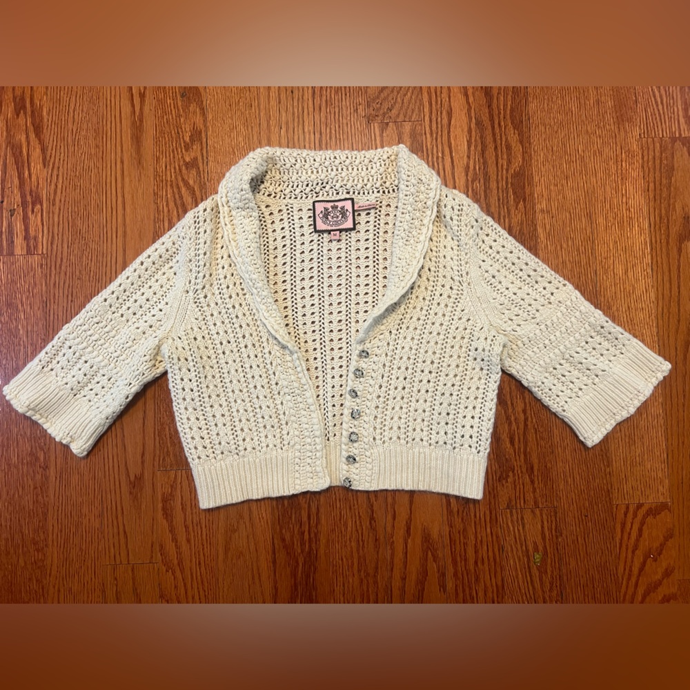 Vintage Juicy Couture Cream Knit Cardigan